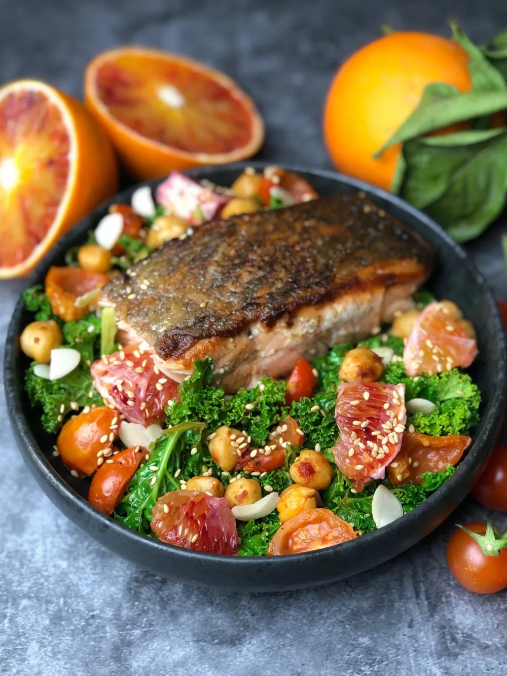 Salmon with Blood Orange Salad